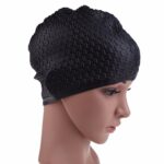 Gorros de natación impermeables de silicona para adultos, 2 uds., protegen las orejas, pelo largo, gorro de natación deportivo, Silicone Long Hair Swimming Cap(Gray) - Imagen 6