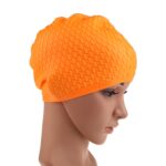 Gorros de natación impermeables de silicona para adultos, 2 uds., protegen las orejas, pelo largo, gorro de natación deportivo, Silicone Long Hair Swimming Cap(Gray) - Imagen 9