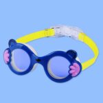 JIEHU JH8560 Gafas de natación con forma de gato de dibujos animados impermeables y antivaho para niños, JH8560 (Blue Yellow)