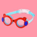 JIEHU JH8560 Gafas de natación con forma de gato de dibujos animados impermeables y antivaho para niños, JH8560 (Red Blue)
