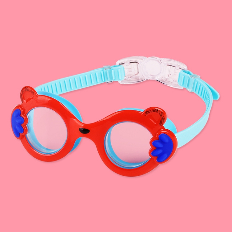 TBD052963401C.jpg JIEHU JH8560 Gafas de natación con forma de gato de dibujos animados impermeables y antivaho para niños, JH8560 (Red Blue) - Imagen 1