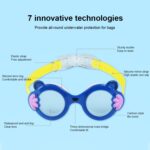JIEHU JH8560 Gafas de natación con forma de gato de dibujos animados impermeables y antivaho para niños, JH8560 (Red Blue) - Imagen 4