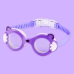 JIEHU JH8560 Gafas de natación con forma de gato de dibujos animados impermeables y antivaho para niños, JH8560 (Purple)
