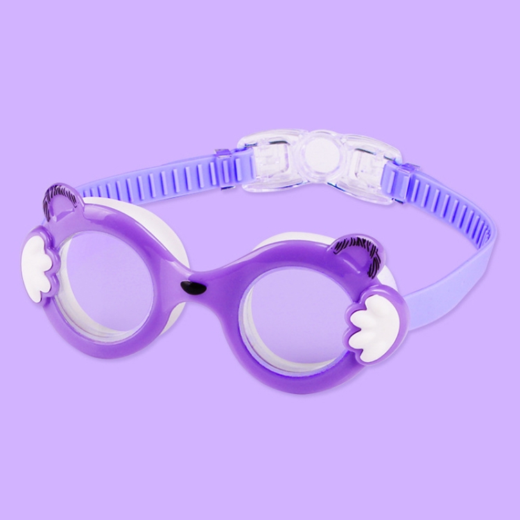 TBD052963401D.jpg JIEHU JH8560 Gafas de natación con forma de gato de dibujos animados impermeables y antivaho para niños, JH8560 (Purple) - Imagen 1