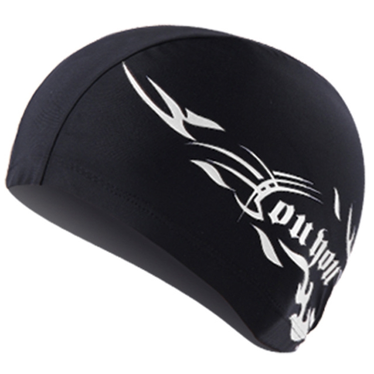 TBD052996601C.jpg Gorro de natación unisex de spandex transpirable, Spandex Swimming Cap(Blue Fire on White) - Imagen 1