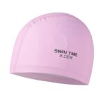 Gorro de natación ampliado impermeable recubierto de PU para hombres y mujeres adultos, PU Coated Enlarged (Pink)