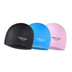 Gorro de natación ampliado impermeable recubierto de PU para hombres y mujeres adultos, PU Coated Enlarged (Pink) - Imagen 2