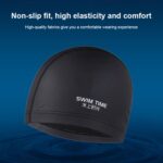 Gorro de natación ampliado impermeable recubierto de PU para hombres y mujeres adultos, PU Coated Enlarged (Blue) - Imagen 5