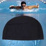 Gorro de natación ampliado impermeable recubierto de PU para hombres y mujeres adultos, PU Coated Enlarged (Blue) - Imagen 6