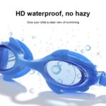 Gafas de natación de silicona 4 en 1 con diseño de cangrejo pequeño, impermeables y antivaho, gorro de natación con estampado impreso, tapones para los oídos con clip para la nariz y bolsa de almacenamiento, juego de equipo de natación para niños... - Imagen 4