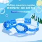 Gafas de natación de silicona 4 en 1 con diseño de cangrejo pequeño, impermeables y antivaho, gorro de natación con estampado impreso, tapones para los oídos con clip para la nariz y bolsa de almacenamiento, juego de equipo de natación para niños... - Imagen 9