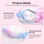 JIEHU JH8102 4 en 1 Mujeres HD Transparente Antivaho Gafas de natación impermeables Conjunto de gorro de natación, JIEHU JH8102 (Purple Color) - Imagen 5