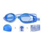 JIEHU JH8102 4 en 1 Mujeres HD Transparente Antivaho Gafas de natación impermeables Conjunto de gorro de natación, JIEHU JH8102 (Blue)