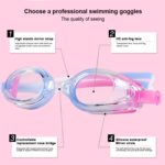 JIEHU JH8102 4 en 1 Mujeres HD Transparente Antivaho Gafas de natación impermeables Conjunto de gorro de natación, JIEHU JH8102 (Black) - Imagen 4