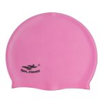 Gorro de natación de silicona impermeable de color sólido para adultos, Silicone Swimming Cap(Pink) - Imagen 2