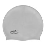Gorro de natación de silicona impermeable de color sólido para adultos, Silicone Swimming Cap(Silver) - Imagen 2