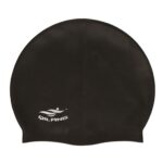 Gorro de natación de silicona impermeable de color sólido para adultos, Silicone Swimming Cap(Black) - Imagen 2
