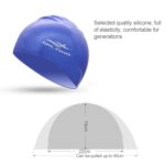 Gorro de natación de silicona impermeable de color sólido para adultos, Silicone Swimming Cap(Wine Red) - Imagen 3
