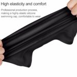 Gorro de natación de silicona impermeable de color sólido para adultos, Silicone Swimming Cap(Wine Red) - Imagen 4
