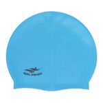 Gorro de natación de silicona impermeable de color sólido para adultos, Silicone Swimming Cap(Sky) - Imagen 2