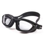SG9017 Gafas de natación de montura grande de alta definición para adultos, impermeables y antivaho, para hombres y mujeres, SG9017 (Black)