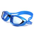 SG9017 Gafas de natación de montura grande de alta definición para adultos, impermeables y antivaho, para hombres y mujeres, SG9017 (Blue)