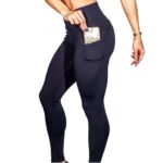 Pantalones de Yoga con bolsillos para mujer, mallas deportivas para trotar, entrenamiento, correr, mallas elásticas de alta elasticidad para gimnasio, Legging para mujer, XL - Imagen 2
