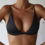 Bikinis sexys de verano para mujer, traje de baño de cintura alta, traje de baño con cuello Halter, Bikini Push Up, sujetador acolchado, Bralette, traje de baño, M - Imagen 4