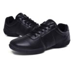 Zapatillas deportivas antideslizantes de cuero de microfibra suave, resistentes al desgaste, zapatos de gimnasio para culturismo, 35 - Imagen 5