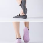 Calcetines de yoga y ballet sin espalda de algodón con correas, One Size - Imagen 3