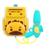 Mochila para niños, pistola de agua, juguete, mochila de dibujos animados de animales, pistola de agua a presión de aire