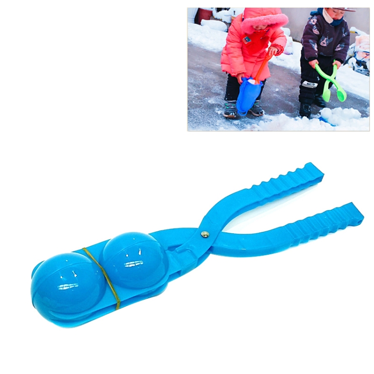TBD062129801D.jpg Herramienta de molde de arena, fabricante de bolas de nieve, divertido juguete de playa para deportes al aire libre, Color aleatorio, Sand Mold(Dual Ball) - Imagen 1